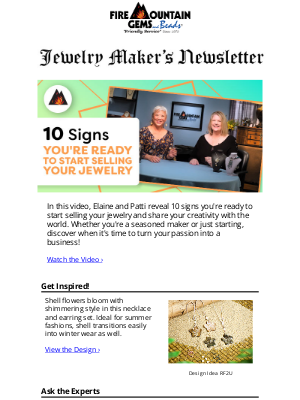 Fire Mountain Gems and Beads - Newsletter for Jewelry Makers: Are You Ready to Sell? Here’s How to Know!