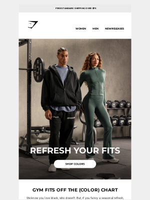 Gymshark - New gym fits off the (color) chart 📊