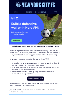 Manchester City - 🛜 Memorial Day Exclusive: Build a Defensive Wall with NordVPN