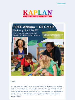 Kaplan Early Learning - ✨New Webinar | How to Get Started with Culturally Responsive Teaching