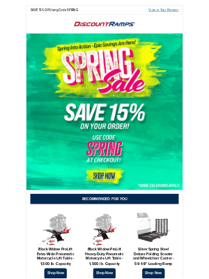 Discount Ramps - 🔴🔵 LAST DAY to Save 15% 🔵🔴