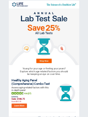 Life Extension - 🧐 25% OFF: How Are You Aging?