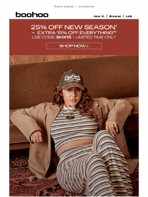 boohoo (United Kingdom) - Trending: Stripes 🤍