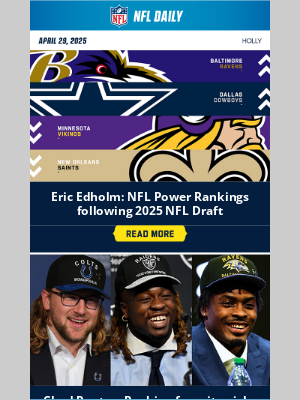 NFL - Post-Draft Power Rankings are in!