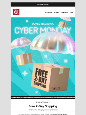 ZAGG - CYBER MONDAY: Free 2-Day Shipping Sitewide