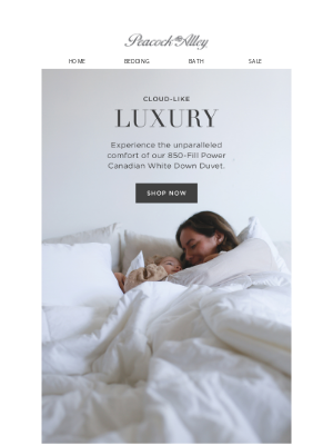 Peacock alley - Introducing our Most Luxe Duvet Ever