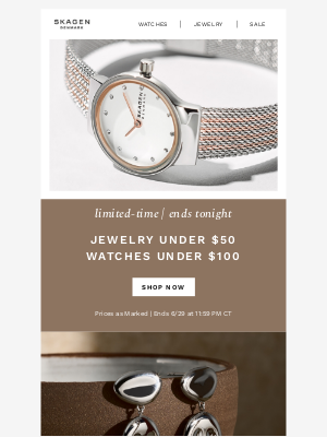 Skagen - timing is everything—don't miss this special savings sale.