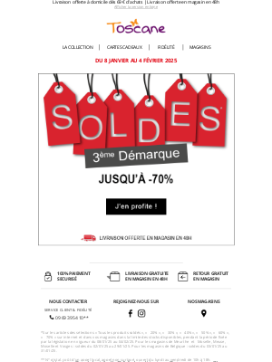 Toscane (France) - Nouvelle démarque : Jusqu'à -70% !