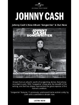Spotify - Johnny Cash's new album ‘Songwriter’ is out now