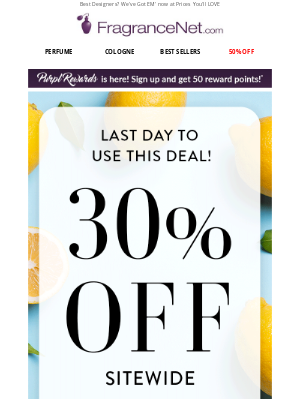 FragranceNet - We LOVE treating you! SAVE BIG with 30% OFF sitewide