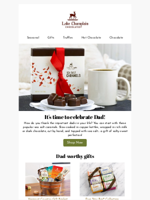 Lake Champlain Chocolates - Get ready to make Dad's day!