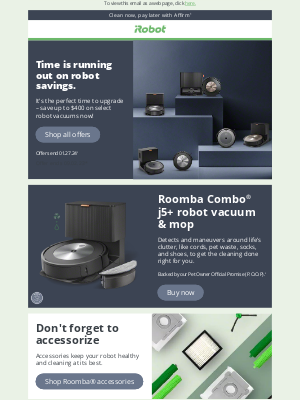 iRobot - Upgrade your clean for less.