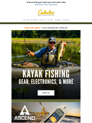 Cabela's (CA) - Fishing + Kayaking = Unbeatable Summer Fun!