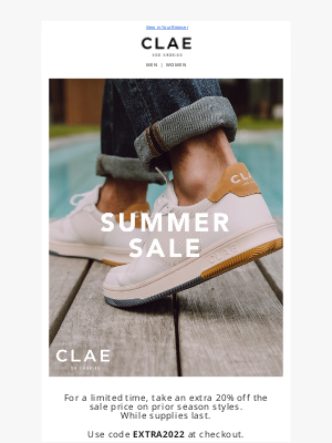 CLAE - ⏱️ Final Days - Extra 20% off