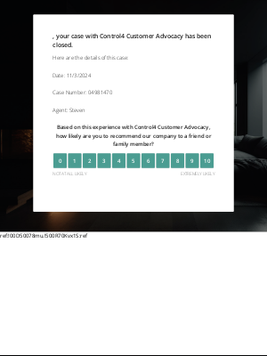 Control4 - Case Closed: 04981470