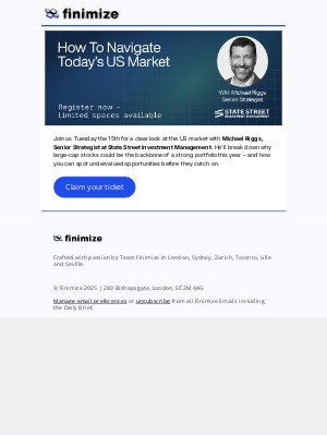 Finimize - 🗓️ Tuesday's event: spot undervalued opportunities before they catch on