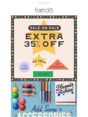 ban.do - Take an extra 35% off sale items.