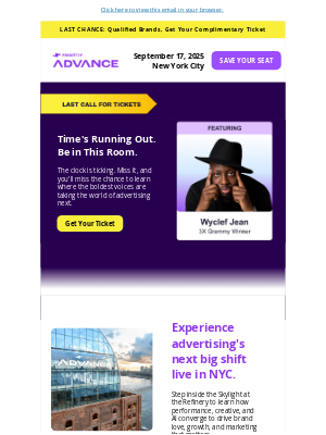 Adweek - ADVANCE 2025: One Day. One Room. No Second Chances