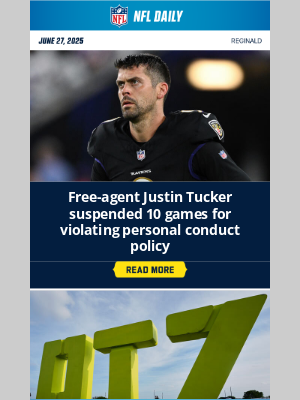 NFL - NFL Suspends Justin Tucker 10 Games