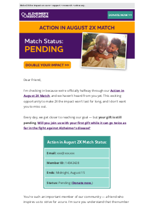Alzheimer’s Association - ⚠️ Please don't wait, Friend.