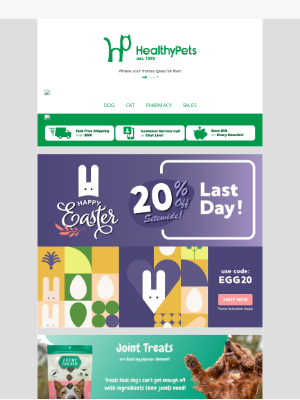 HealthyPets - ⏰ Our Easter Sale Ends Today! Don't Let It Slip You By!