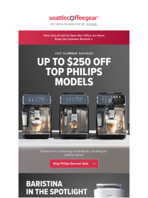 Seattle Coffee Gear - All About the Philips Baristina + Summer Savings