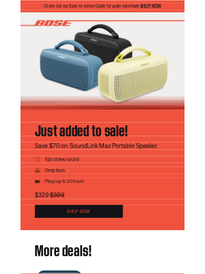 Bose - NEW deals added to Back-to-school Sale!