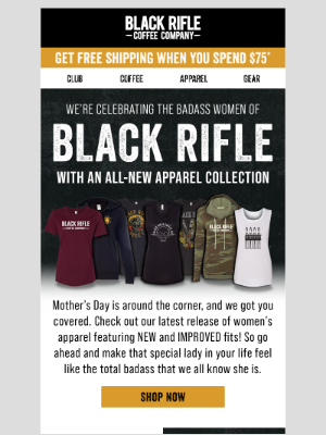 Black Rifle Coffee - NEW COLLECTION just in time for MOTHER'S DAY! 🚨