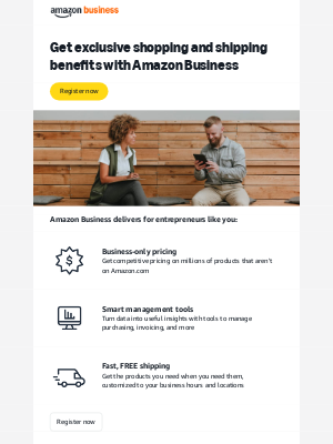 Amazon - william, start saving now with Amazon Business