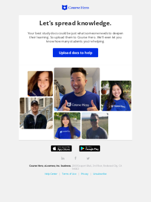 Course Hero - Your study docs helped you—now, they can help others