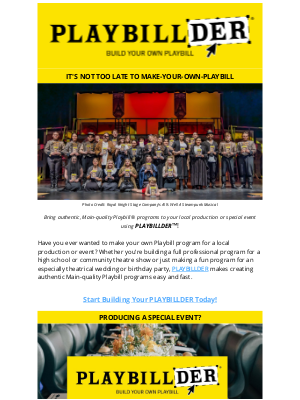Playbill - Complete Your Summer Production With A Custom Playbill