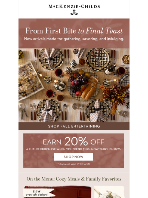 MacKenzie Childs LLC - Hosting fall get-togethers? Start here →