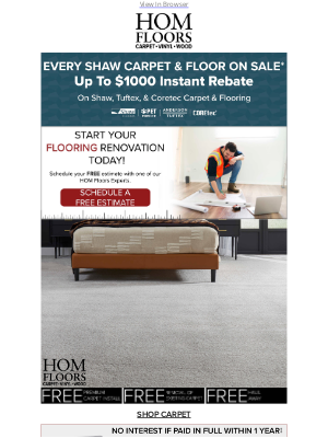 HOM Furniture - It's Our Shaw Sale At HOM Floors!