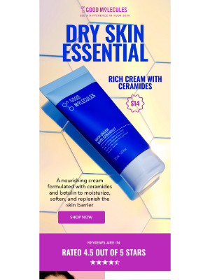 Good Molecules (Canada) - rich, creamy ... made for dry skin 🍦