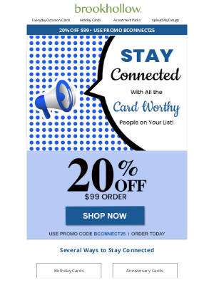 Brookhollow Cards - Take 20% OFF Your Next Order of $99 or More - Shop NOW!