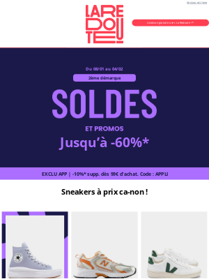 La Redoute (France) - Soldes | Jusqu’à -60% sur les baskets 😍