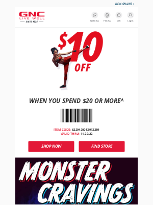 GNC - Your 🎟️ to $10 off