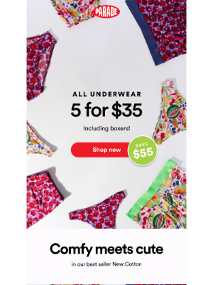 Parade - 5 for $35 underwear!