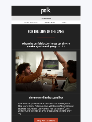 Polk Audio - Best draft pick of the season: Immersive audio from a Polk sound bar