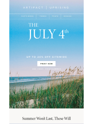 Artifact Uprising - The July 4th Sale starts now
