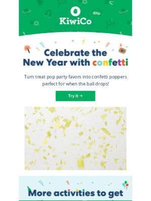 Kiwi Co. - Ring in 2025 with 4 confetti DIYs for the whole family 🥳