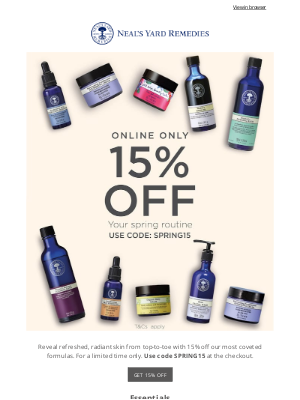 Neal's Yard Remedies - You Have 15% Off Your Order