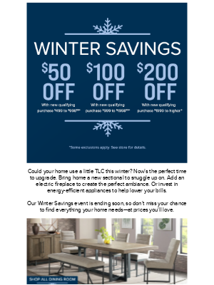 RC Willey - Last Chance for Winter Savings