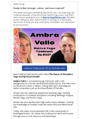 NATIVE YOGA CENTER - New Yoga Podcast + Free Class Inside