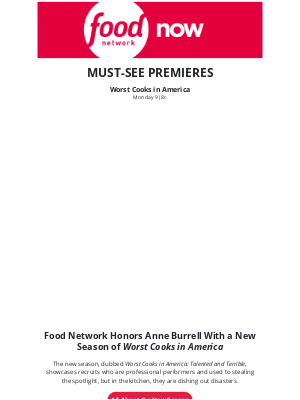 Food Network - We Honor Anne Burrell With a New Season of 'Worst Cooks in America'