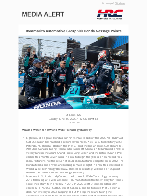 Honda - Bommarito Automotive Group 500 Honda Message Points