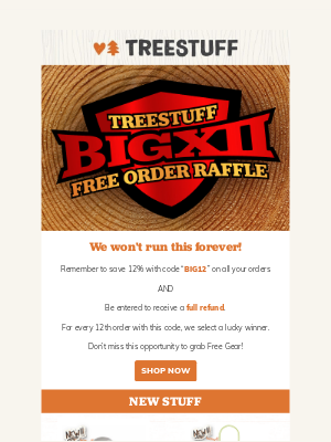 TreeStuff - 1 Week Left: 12% Off + Free Orders