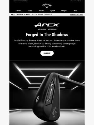 Callaway Golf - Apex Black Shadow Is Now Shipping | Order Today