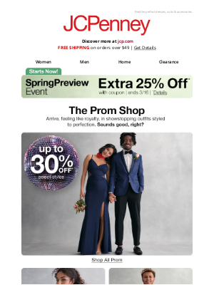 JCPenney - Style it up for prom 💃🕺 Up to 30% Off