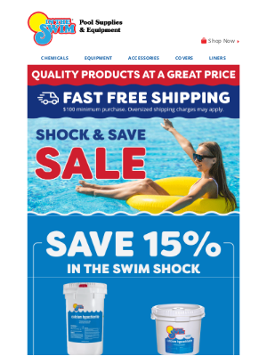 In The Swim - 😉 Shock & Save - 15% Off All Shock